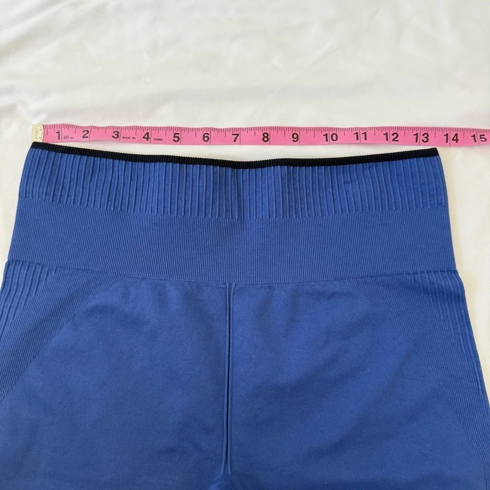Ryka Women’s Athletic Bike Shorts Stretch Workout Yoga Gym Pants Blue Activewear